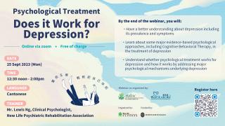 Webinar: Psychological Treatment–Does it Work for Depression